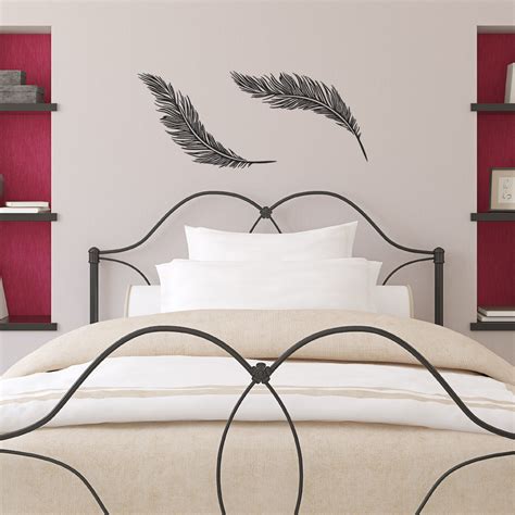 Feathers Wall Sticker Pack Of 2 Feather Wall Decals Ebay