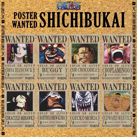 Jual Poster Anime And Manga Wanted One Piece Bounty Ouka Shichibukai