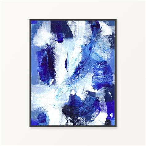 Cobalt Blue Abstract Instant Download Painting Blue Printable Etsy Canada