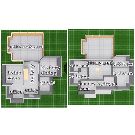 Bloxburg House Layout 2 Story With Grid
