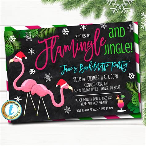 Our participants beat the heat with a christmas in july pool party at patterson court! Christmas Invitation, Flamingo Flamingle and Jingle Party ...