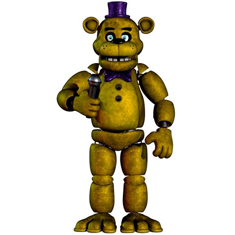 I edited this Freddy Fazbear render to look like Fredbear. I posted the