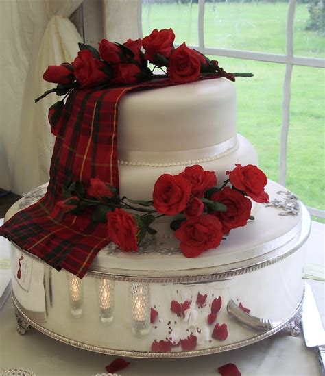 Thank you for the most magical day. Scottish Rose Wedding Cake | The Great British Bake Off