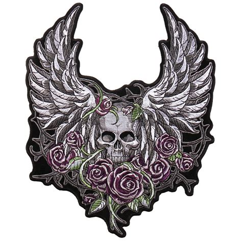 Hot Leathers Skull Wings Patch Skull Patches