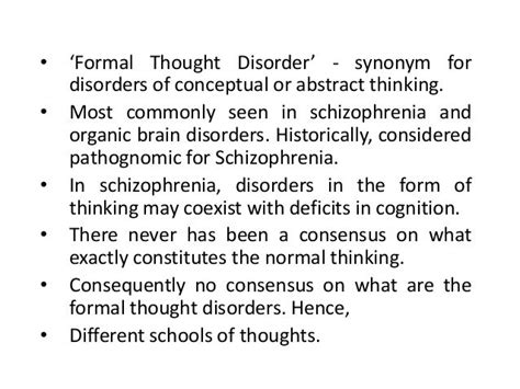 Thought Disorders 1 Dr Arpit