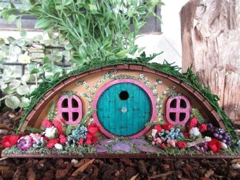 Fairy Garden Hobbit House Miniature Handmade Fairy Decor Etsy Fairy