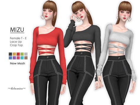 Zasób The Sims Elih Vol4 Sukienka Na T Shirt Mini Shirt Dress Crop Tops Crop Top Casual