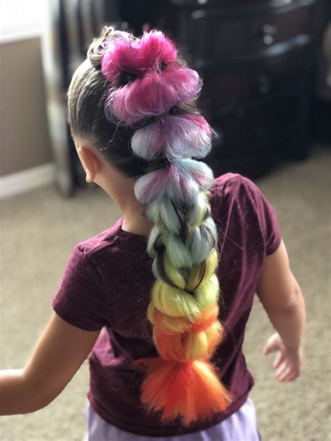 Space buns are the cutest hairstyle options that you can opt for. Rainbow Dash Hair , Lainey's Hair Show | Colored hair ...
