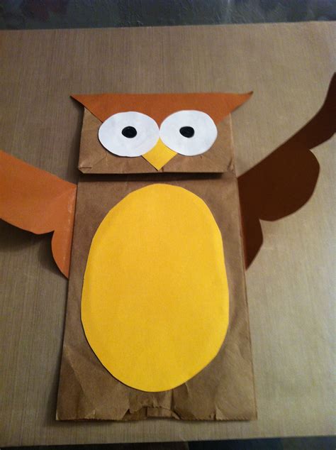 Paper Bag Owl Owl Crafts Preschool Fall Preschool Daycare Crafts Art