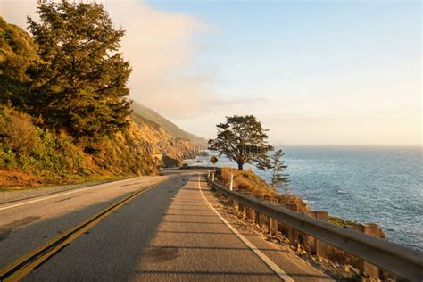 Road Trip Of California Driving At Big Sur Editorial Stock Photo