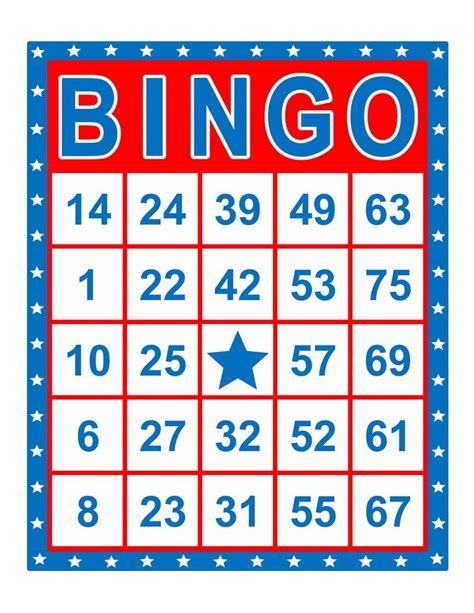 Free Bingo Card Games Printable
