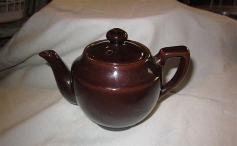 Small Brown Teapot Very Sweet Tea For One Individual Teapot Etsy