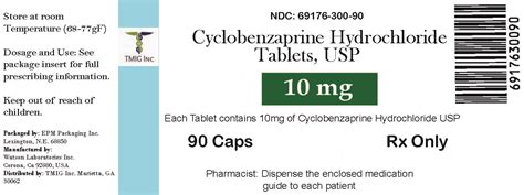Cyclobenzaprine Hydrochloride Tmig Inc Fda Package Insert Page 3