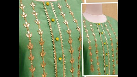 Most Beautiful Gota Pati Design With Normal Stitching Needle Borders