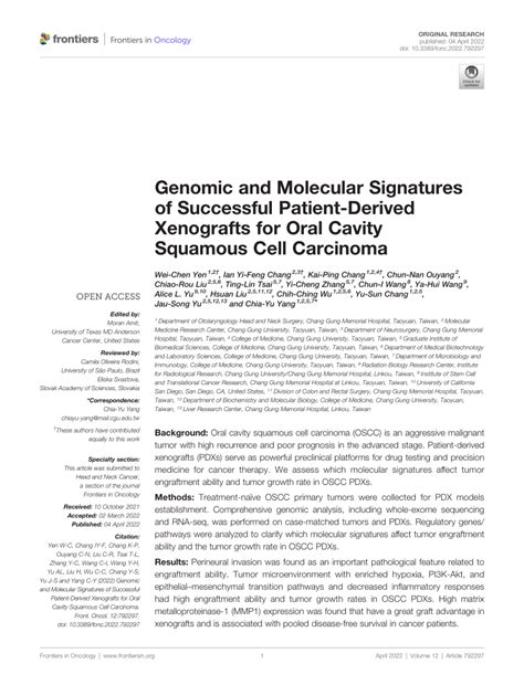 Pdf Genomic And Molecular Signatures Of Successful Patient Derived