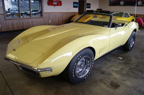 1968 Yellow Corvette Convertible 4spd Frame Off Restored