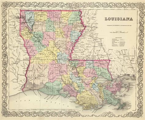 Louisiana Map With Parishes And Cities