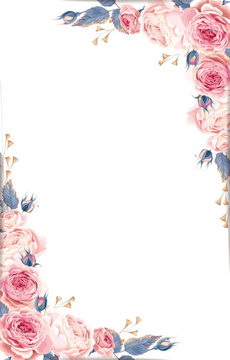 Floral frame PNG Download, print or send online for free!
