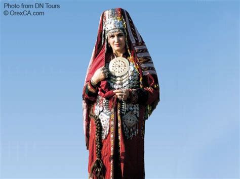 Turkmen Woman In Traditional Dress Turkmenistan Turkoman Turkmenistan