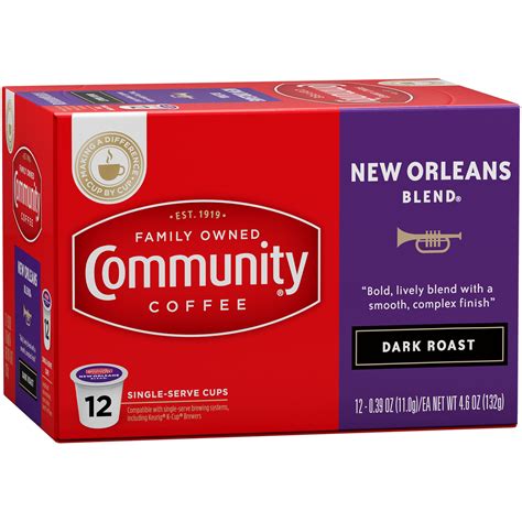 Community Coffee New Orleans Blend Special Dark Roast Single Serve Coffee K Cups Shop Coffee