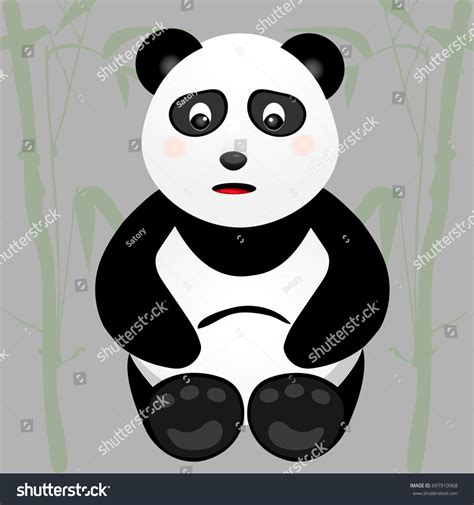 Cute Cartoon Panda Vector Illustration Stock Vector Royalty Free
