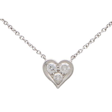 Vintage Tiffany Co Diamond Heart Pendant At Susannah Lovis Jewellers
