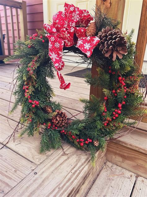 Maine Christmas Wreath Combo Greens And Twig Saltbox Primitives