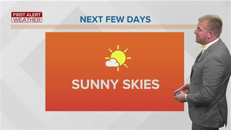 first alert forecast sunny and 70s for the rest of the week youtube