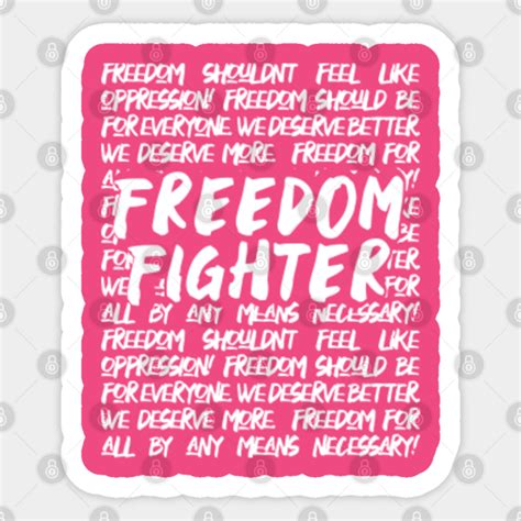 Freedom Fighter Freedom Sticker Teepublic