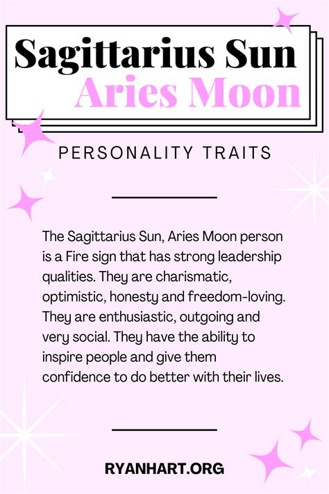 sagittarius sun aries moon personality traits ryan hart