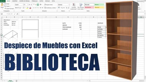 Cómo Hacer Despiece De Muebles Con Excel Biblioteca Youtube