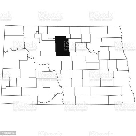 Map Of Mchenry County In North Dakota State On White Background Single