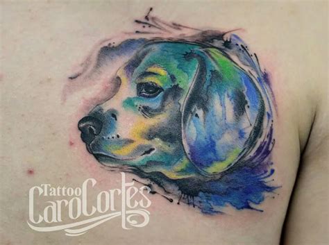 Watercolor Dog Best Tattoo Design Ideas
