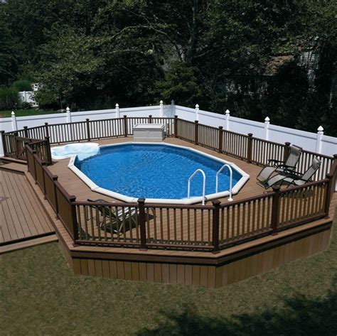 Open your above ground pool with just a few pieces of equipment, some basic chemicals. pictures of above ground pools with decks | Premier ...