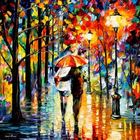 Leonid Afremov油画作品28 леонид афремов картины菲利普斯 美丽鸟 Malerei