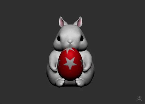 Stl File Easter Bunny Egg Keychain・model To Download And 3d Print・cults