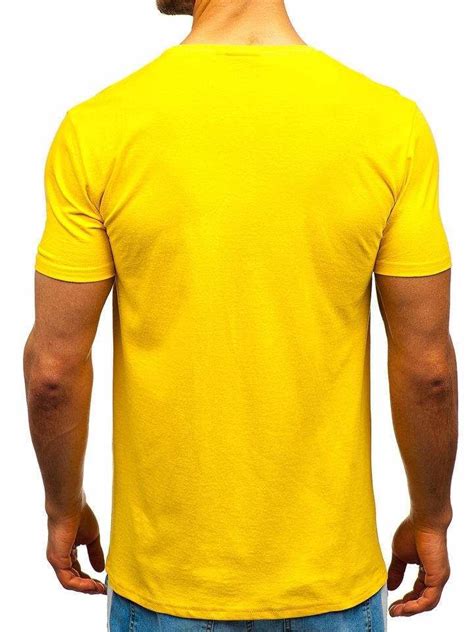 Camiseta De Manga Corta Con Estampado Para Hombre Amarilla Bolf 1240