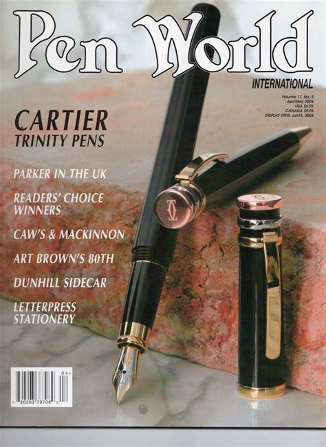 Pen World Aprilmay 2004 Cartier Trinity Pens Magazine Pen Wo
