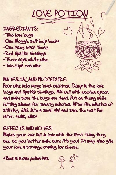 Love Potion Recipe By Chaosemeraldhunter Harry Potter Potions Harry