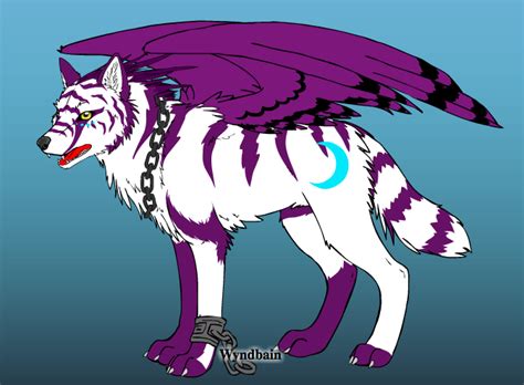 Purpled Winged Wolf By Animedevil99 On Deviantart