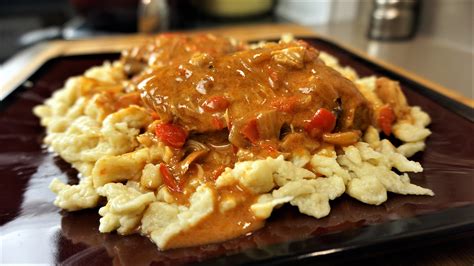 Chicken Paprikash With Easy Homemade Spaetzle Passion For Food
