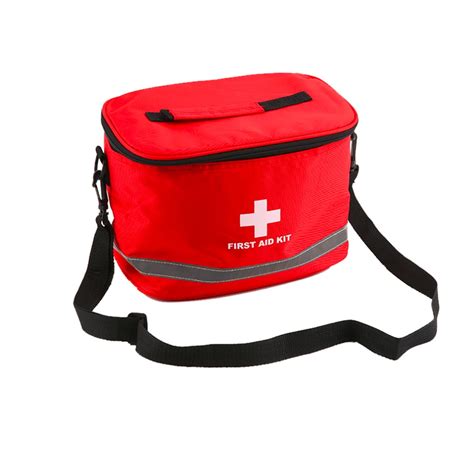 Large Red Nylon Survival First Aid Kit Bag Home Outdoor Camping Medical