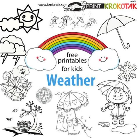 WEATHER Coloring Pages  Weather coloring pages, Weather for kids, Weather theme