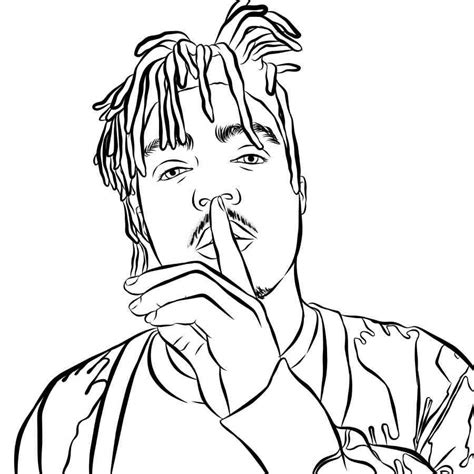 Juice Wrld Drawing Easy White And Black