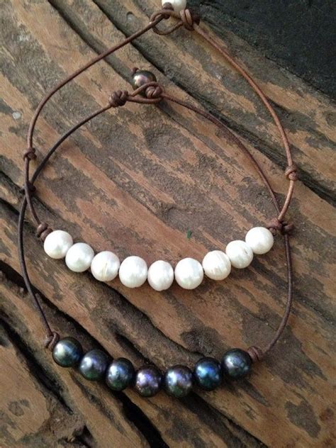 Black Peacock Pearls Or White Freshwater Pearls Simple Necklace Diy
