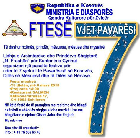 Facebook is showing information to help you better understand the purpose of a page. Festë për 7-vjetorin e Pavarësisë, 7 dhe 8 Marsin - Albinfo