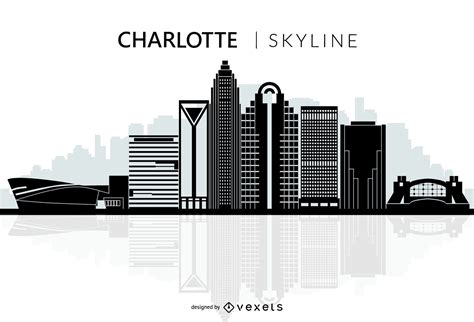 Charlotte City Skyline Silhouette Vector Download