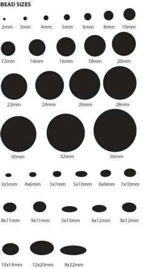 Size Chart For Beads