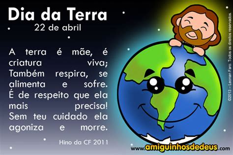 Dia Da Terra 22 De Abril Amiguinhos De Deus