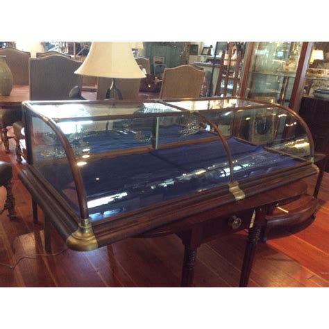 Antique Curved Glass Mercantile Display Case Chairish